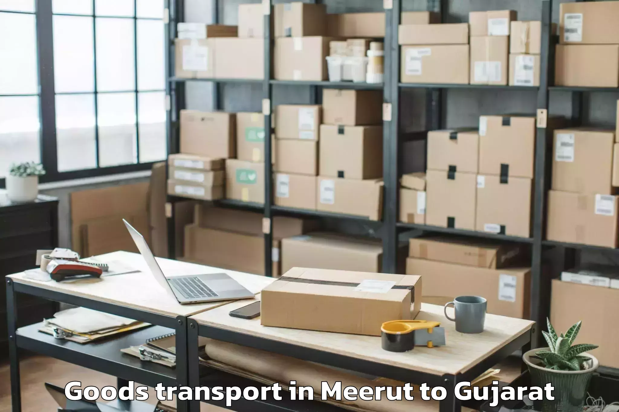 Comprehensive Meerut to Kalavad Goods Transport